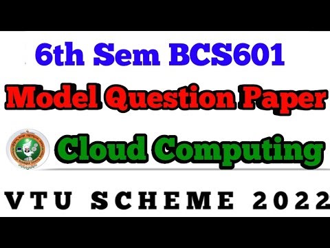 💥6th SEM CLOUD COMPUTING | MODEL QUESTION PAPER BCS601 #vtu #cloudcomputing #viral