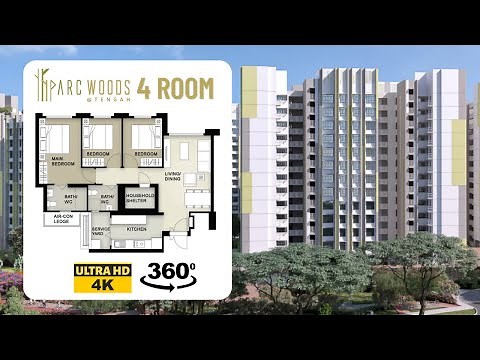 Parc Woods @ Tengah 4-room Virtual Tour | 2021 Feb Tengah BTO | VR 360 4K