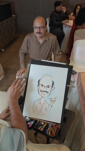 Wait for reaction | Live Caricature by Denzil Art