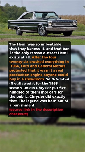 The Hemi Was Banned — That's the Only Reason You Can Buy One #shorts #car #automobile