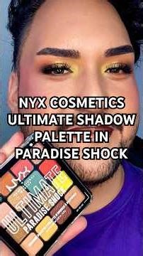 Trying out the NYX Cosmetics Ultimate Shadow Palette in Paradise Shock! 🌴⚡️ #makeup #nyxcosmetics