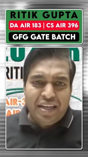 AIR 396 in GATE CS 😱 + DA AIR 183 Ritik Gupta’s Honest Advice for Aspirants!