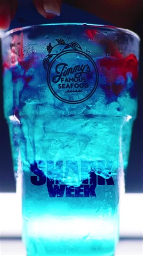 🦈 We’re halfway through #SharkWeek! Sink your teeth into these deep blue drink specials, shark tacos, and shark tenders while supplies last! 🌊 | Jimmy's Famous Seafood