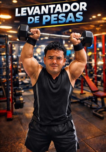 Juanito levantando pesas