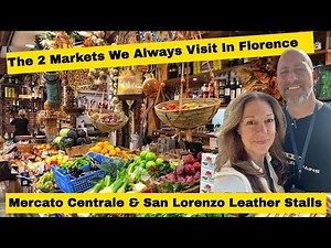 Walking Tour of Florence’s Mercato Centrale & San Lorenzo Leather Market | 4K Food & Shopping Guide