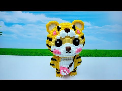 Building a Cute Tiger with Blocks