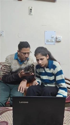 First Time Using Laptop 🤣 #funny #comedy #trending #fatherdaughter #familyfun #viral #youtubeshorts