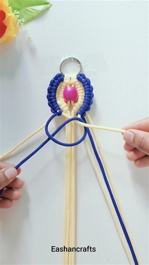 Diy Cute Keychain Idea 🩷 | Handmade Macrame Keychain #diy #macrame #keychain #shorts #ytshorts