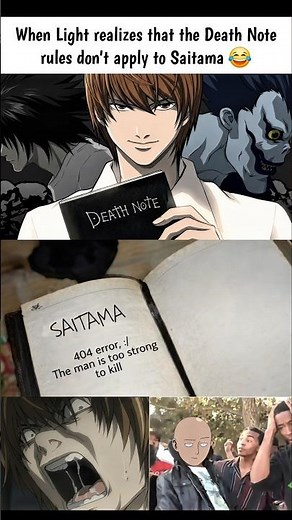 Could the Death Note actually kill Saitama? 😅 #anime #onepunchman #saitama #deathnote