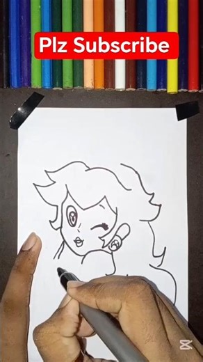 Princess Peach drawing 😚😚 | #princess #peach #mario #viral #shorts #fyp #trending #drawing #super