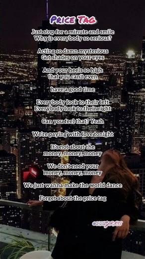 This Song Still Hits 😌💜 | Price Tag Lyrics #Shorts #PriceTag #JessieJ #LyricsShorts #MusicShorts