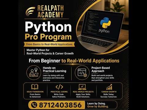 Python Pro Program | From Basics to Real-World Projects | RealPath Academy