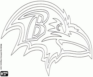 Logo of Baltimore Ravens coloring page printable game