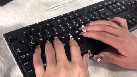 80 PCS Raised Keyboard Stickers with DIY Letter Decals for Nail-Art Typing, Adhesive Keycap Riser for Long Nails Protection for Numeric Keypad (Square-Black)