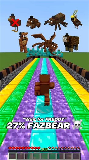 FAZBEAR Freddy in Minecraft map 😭🤣 #minecraft #fivenightsatfreddys