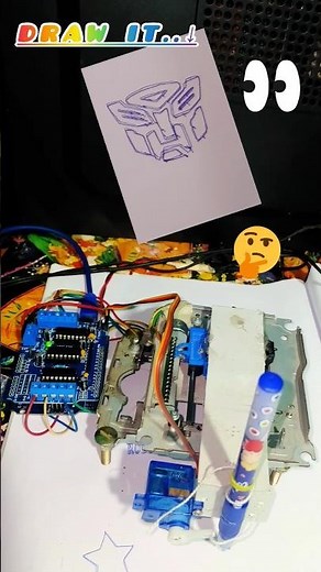 Mini CNC drawing Machine//Arduino Uno//L293D motor driver//servo and stepper motor// Tiger.