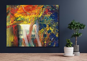 Gerhard Richter Abstract Painting 610-1 Framed Canvas Gift Home Decor Wall Painting Ready to Hang Canvas Print Expressionism Symbolism Art - Etsy