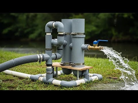 DIY High Pressure Water Pump at Home – Easy PVC Pipe Hack for Powerful Water Flow