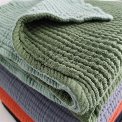 Organic Cotton,dual Color 8 Layer Muslin, Gauze Throw Blanket, Pure Cotton Custom Size and Custom Colored, for Baby, Toddler, Teen and Adult - Etsy UK