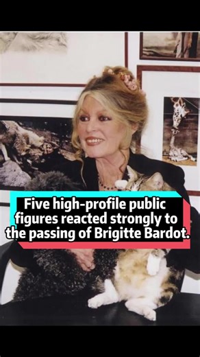 Five celebrities reacted strongly to Brigette Bardot’s passing, and one of them will absolutely surprise you.#BrigetteBardot#EmmanuelMacron#PamelaAnderson#CatherineDeneuve#celebrity