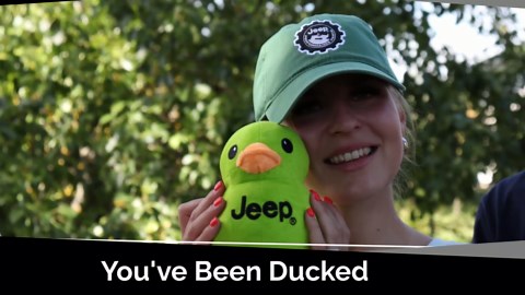 Jeep Text Logo Stuffed Animal Plush Duck Blue -Perfect Enthusiasts You've Been Ducked (Blue)