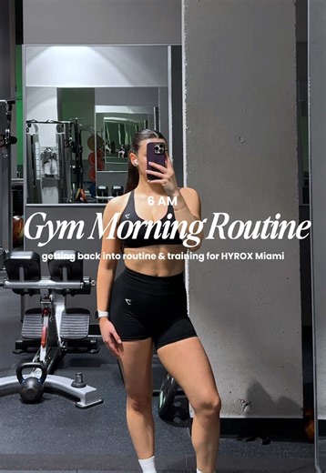6AM GYM MORNING ROUTINE 🏋️‍♀️🖤 — grwm for the gym, morning workout & high protein post workout snack! Trying to get back into routine with my morning workouts! My hip and back injury have been acting up, so I’m keeping it light and focusing on form but still getting in some cardio and strength so I feel ready for Miami Hyrox in a few weeks! Full outfit is @Gymshark gymshark code “CRISTINA” to save $$ @Tower 28 Beauty @Dermalogica Canada @Kosas @L’Oréal Paris @Kristin Ess Hair @Josie Maran @Nes