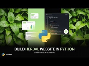 🚀 Build a Website Using Python & Streamlit | No HTML/CSS Needed!