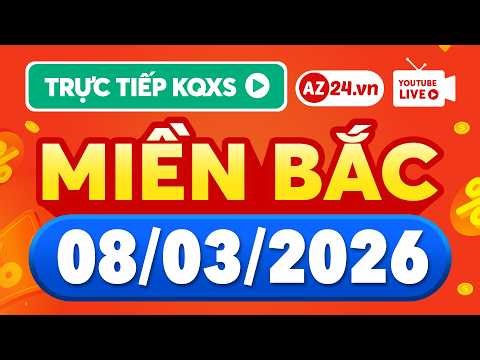 XSMB 8/3/2026 🔴 Trực tiếp Xổ số miền Bắc hôm nay chủ nhật - Kết quả XSTD, SXMB ngày 8 tháng 3