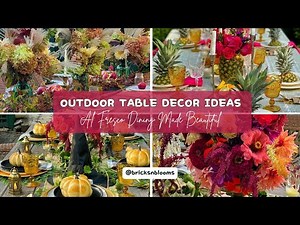 EASY OUTDOOR TABLE DECORATION IDEAS \\ Al Fresco DIning \\ Decorate With Me