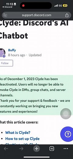 RIP discord Clyde :(
