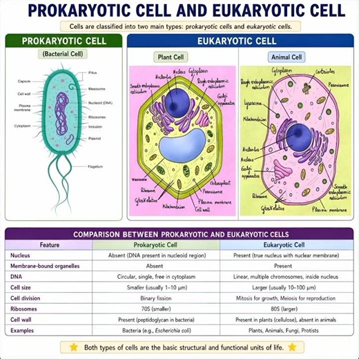 PROKARYOTIC CELL AND EUKARYOTIC CELL