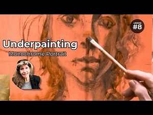 Oil Painting Underpainting for Beginners | Monochrome Raw Umber Portrait (Lesson 8)
