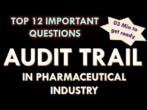 Audit trail in pharmaceutical industry l Data back-up in the pharmaceutical company