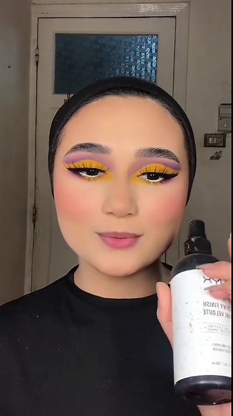Bold yellow & lavender makeup tutorial: Full look transformation