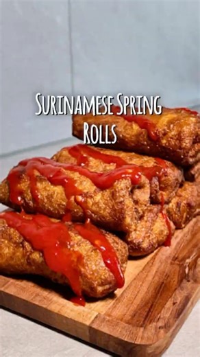 These Surinamese Spring Rolls Are NEXT-LEVEL Crispy 😍 #springroll #surinamesefood #loempia #shorts