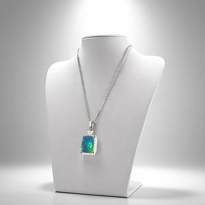 Black Opal Necklace: Sterling Silver | October Birthstone With Play of Color - Etsy