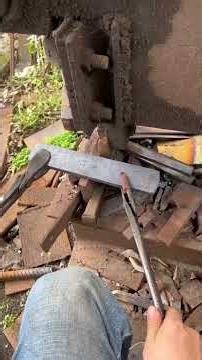 【Episode 1】Using a small steel rod as a knife handle for slicing! Dad's craftsmanship is really good