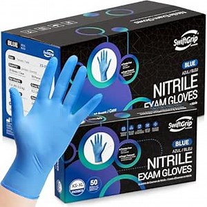 Disposable Nitrile Exam Gloves, 3-mil, Blue, Nitrile Gloves Disposable Latex Free, Medical Gloves, Cleaning Gloves, Food-Safe Rubber Gloves, Powder Free, Non-Sterile, 1000-ct Case (X-Small)