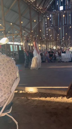When you’ve dreamed about line dancing with your husband your whole life and finally get to during your first dance ❤️ #linedancing #countrywedding #barndance #thompsontime #married #husband #footloose #fyp #marriedlife #firstdance #centralvalleyweddings