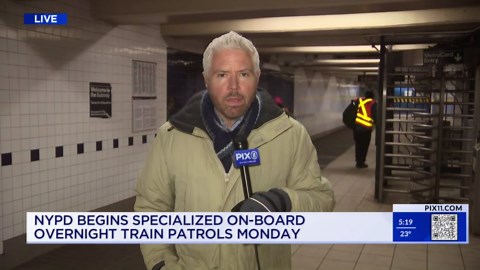 NYPD begins on board overnight subway train patrols