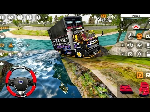 Canter Truck Washed First in the River in the Afternoon l Mod Bus Simulator Indonesia