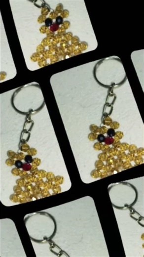 character Beaded Keyring 😍 | DIY Handmade Keychain Making #keychain #shorts #noshiofficial #diy