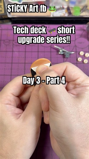 Part 4 of 7- Tech Deck Upgrade Series (grip art) #diy #griptape #techdeck #fingerboard