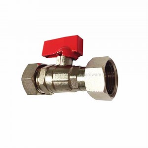 [Hot Item] Plated Nickel Brass Water Meter Ball Valve with Butterfly Handle