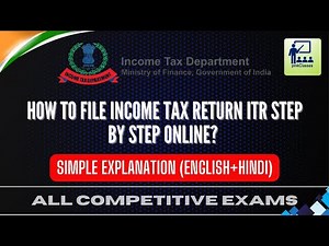 How to file Income Tax Return ITR step by step online? Full Explanation (English+Hindi)