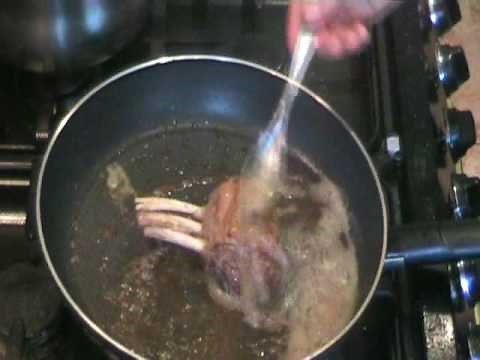 Cooking a rack of lamb