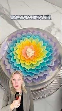 Color theory you can eat. Transcendent and… delicious???? 🍮 Artist: Kate Yamyam #art #arthistory