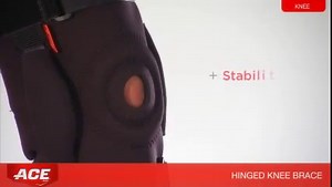 ACE Brand Hinged Knee Brace, Provides Firm, Stabilizing Support and Compression to Muscles and Joints, Adjustable Knee Brace With Knee Straps, Right or Left Knee Brace, One Size Fits Most