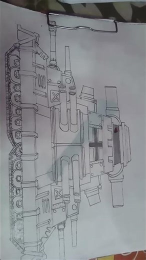 Home animation tank VK 44 2.0 tank drawing #shorts