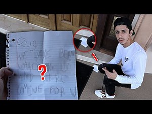 Creepy note left at our front door... (WTF) | FaZe Rug